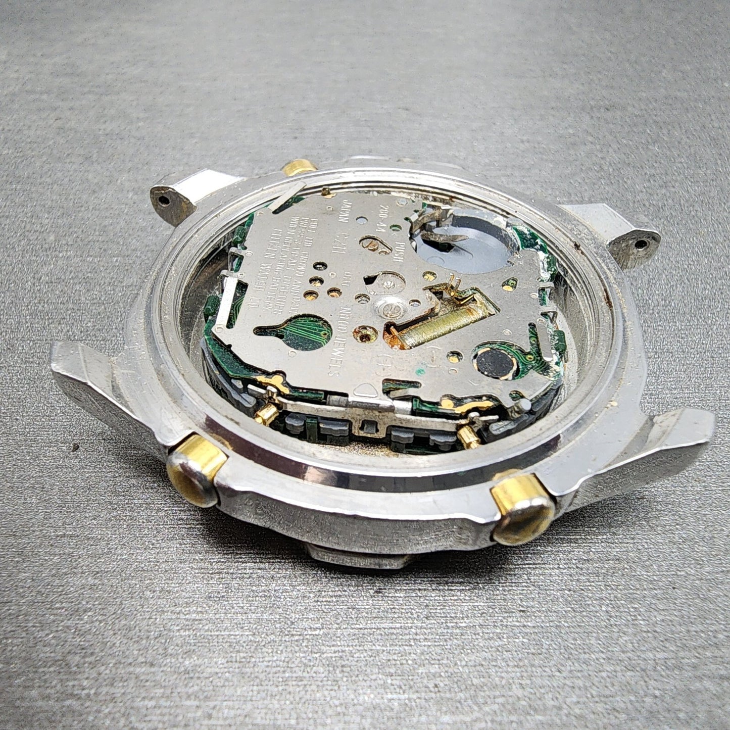 Citizen Yachtmaster Watch Men 42mm Analog Digital Round C211 Silver Tone PARTS