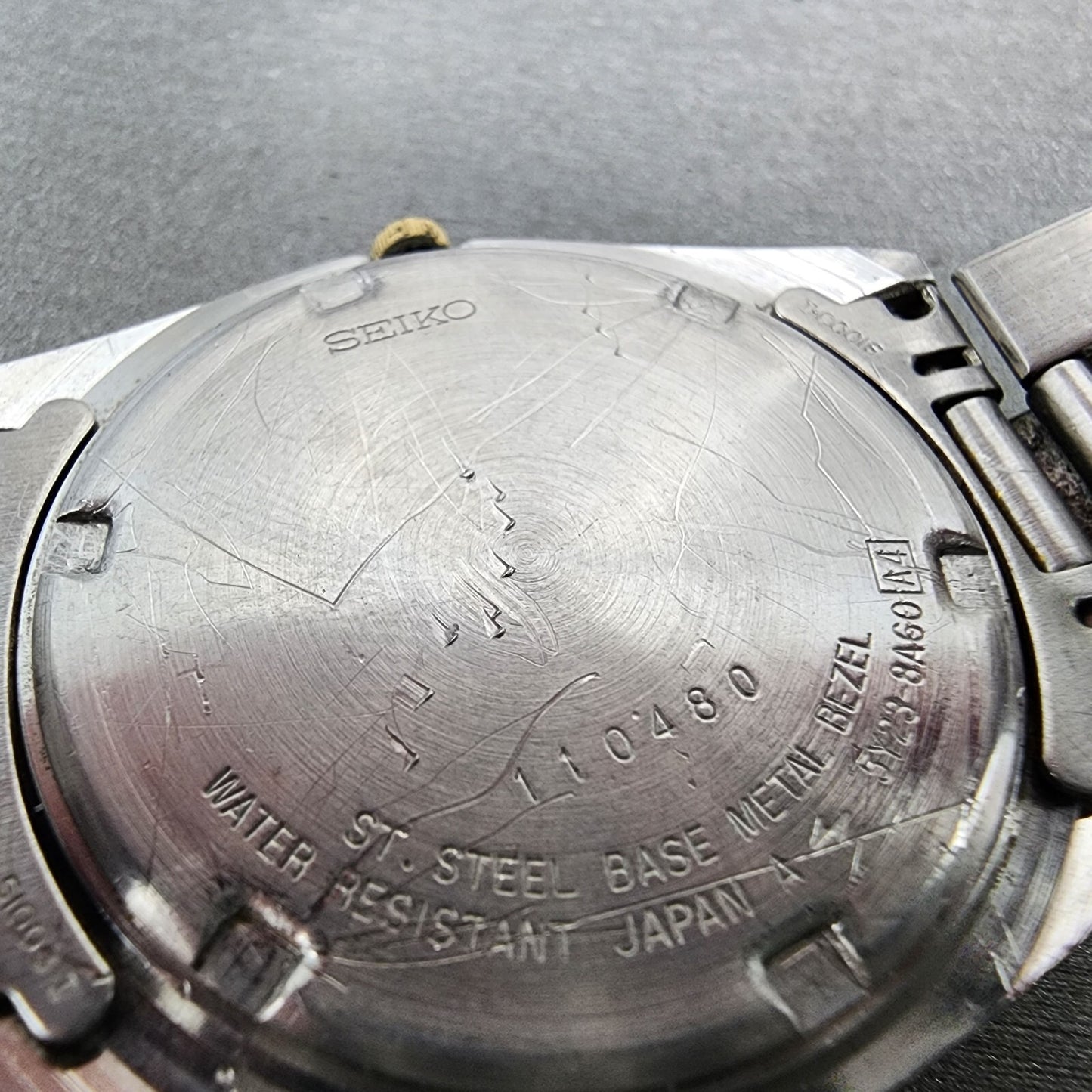 Seiko SQ President Watch Men 36mm White Dial Two Tone Daydate Round New Battery