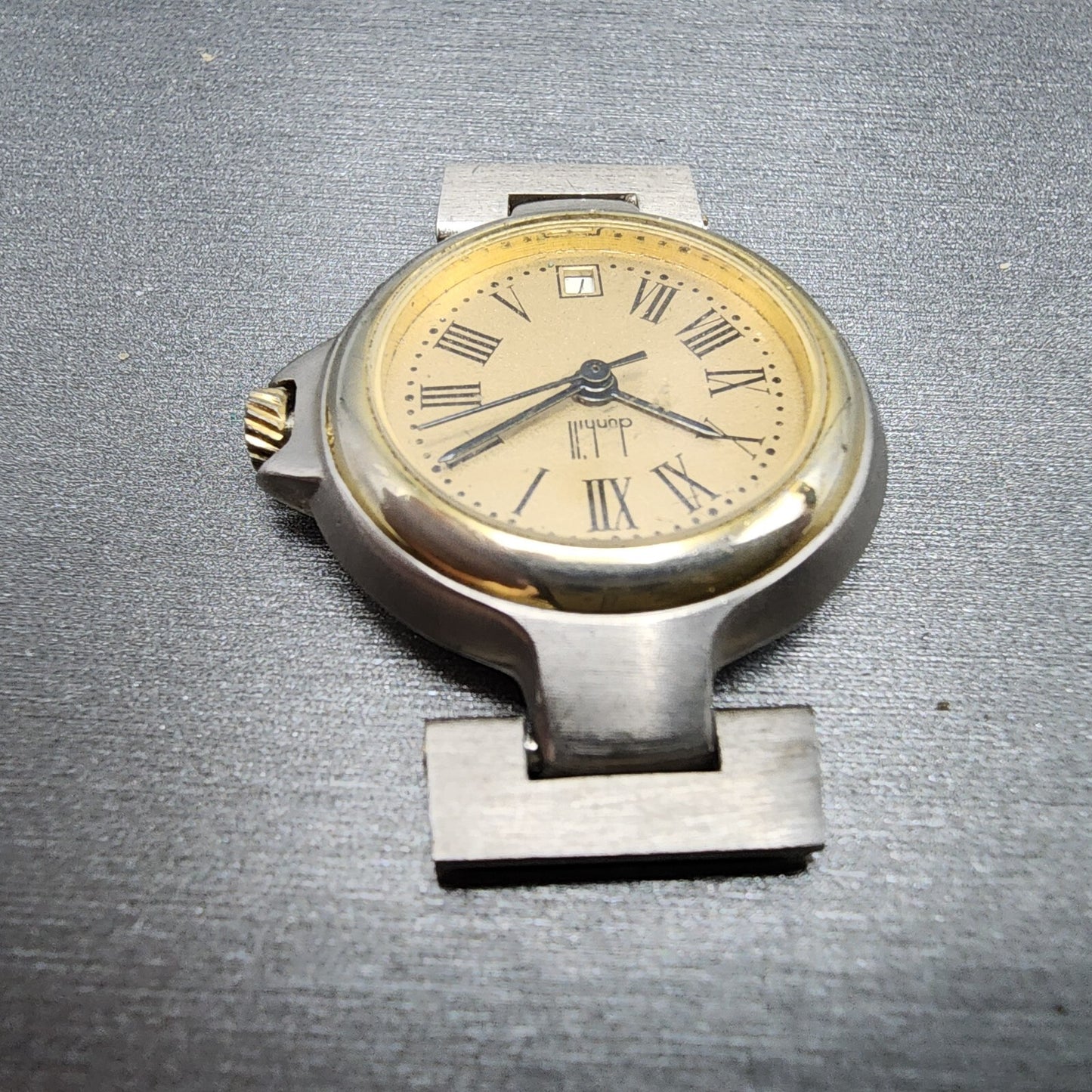 Dunhill Millennium Watch Women 26mm Gold Dial Two Tone Date Round PARTS