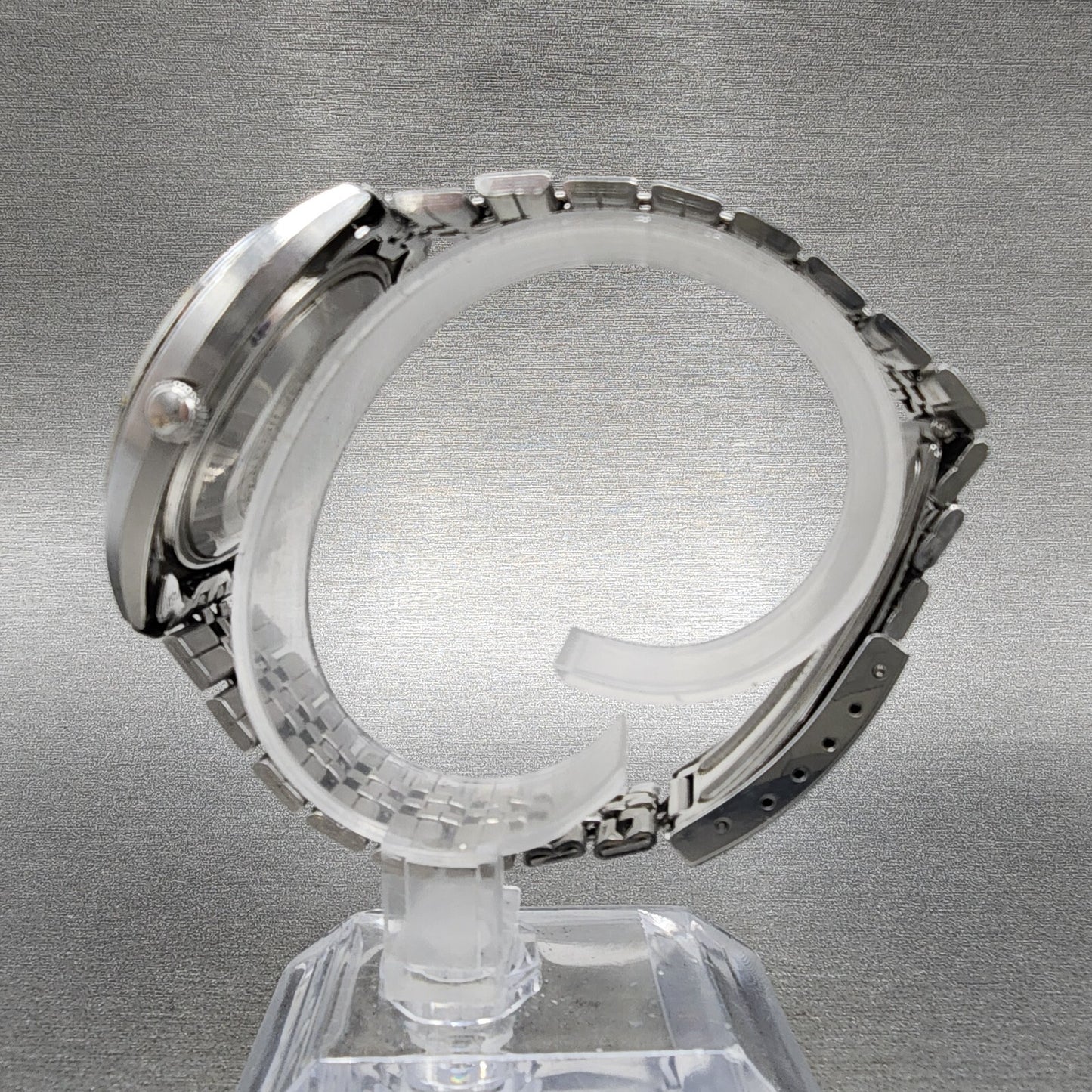 Seiko Lord Matic Watch Men 35mm Silver Dial Steel Daydate 5606-7140 Runs READ!!!