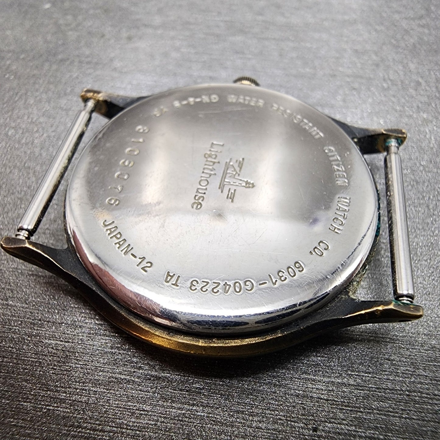 Citizen Light House Watch Men 31mm White Dial Gold Tone Round 6031G04223 NewBat10