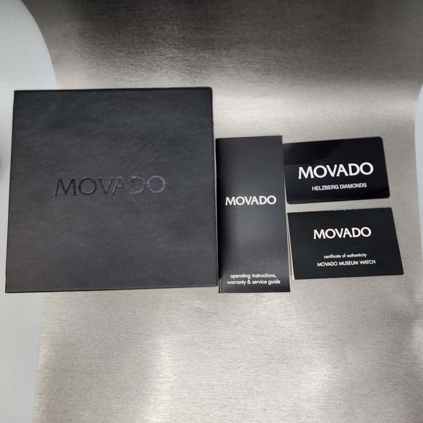 Movado Junior Sport Watch Women 26mm Black Dial Steel Round New Batt Full Set