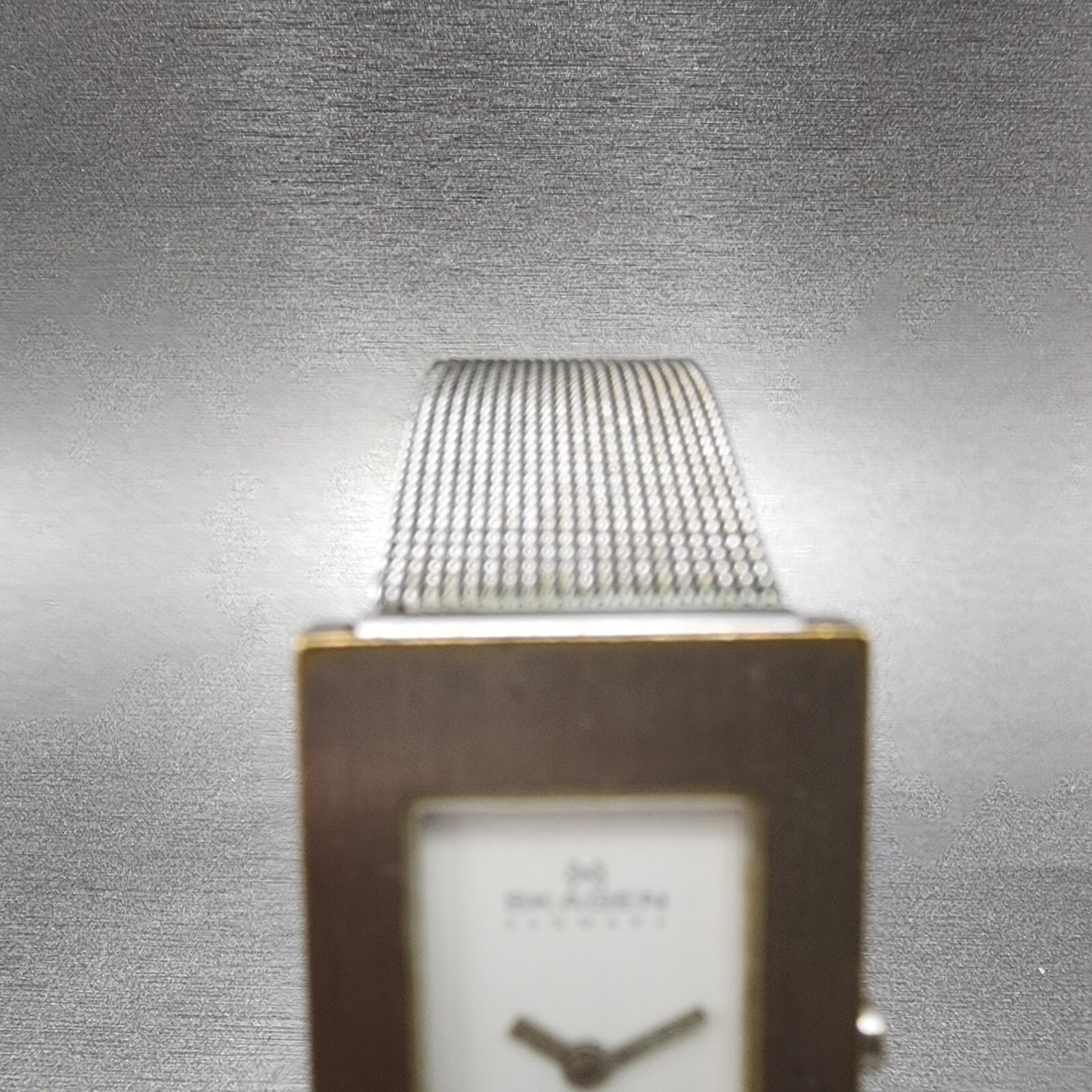 Skagen Tank Watch Women 22mm White Dial Stainless Steel Rectangle New Battery