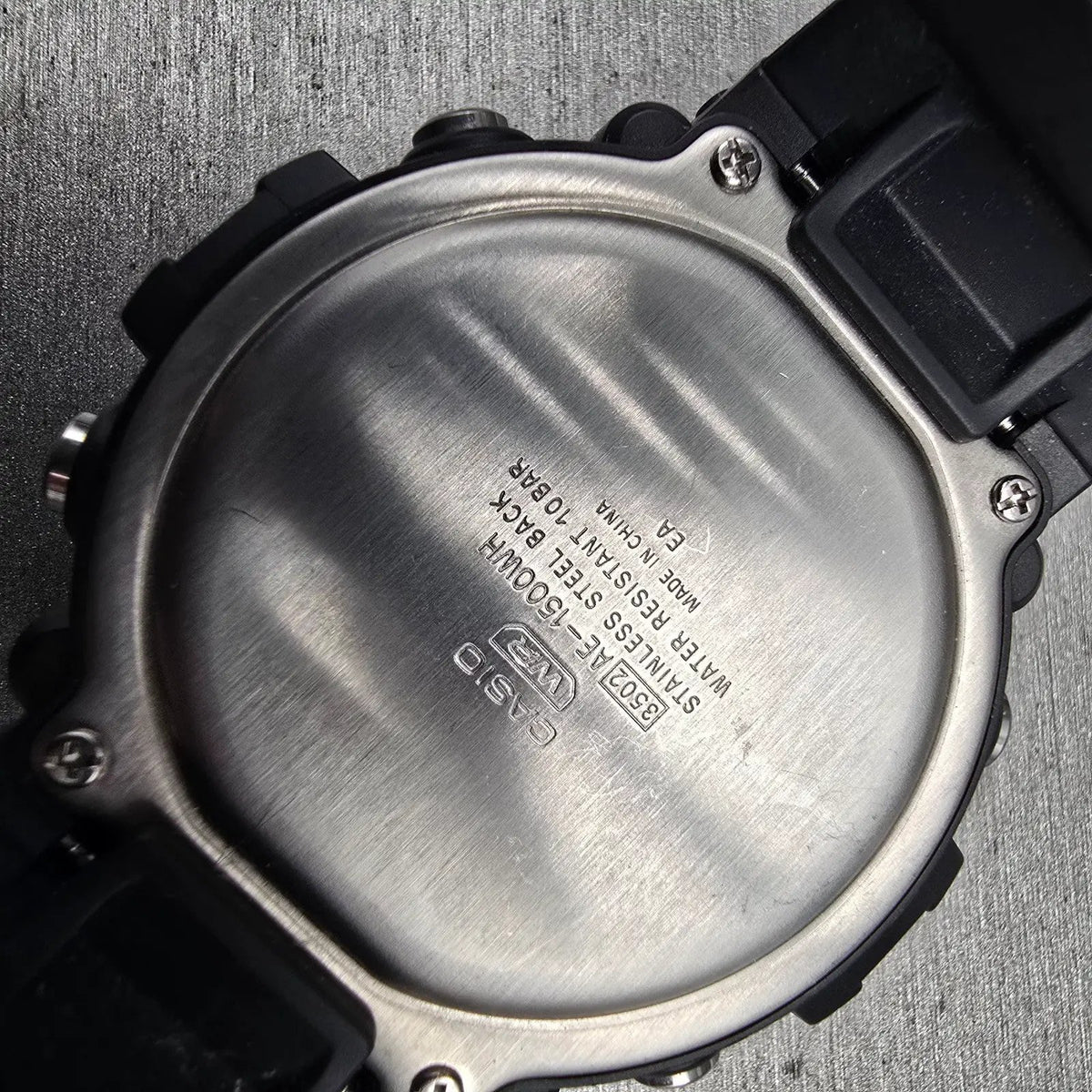 Casio Illuminator AE-1500WH Watch Men 51mm Black Chrono Alarm Round New Battery710