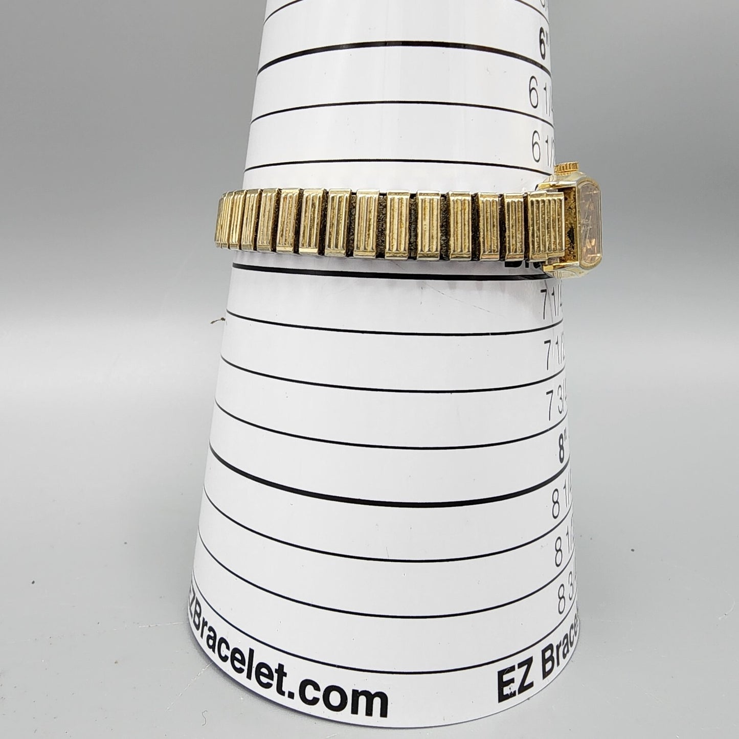 VTG Pulsar Watch Women Gold Tone Rectangle 16mm V233-5100 Stretch Band New Batt
