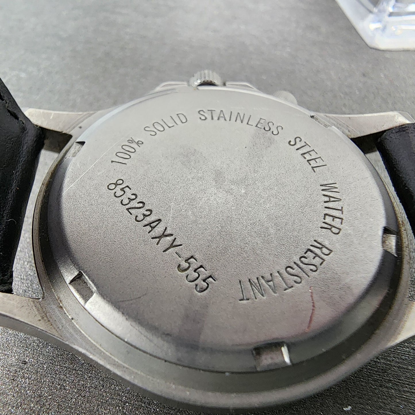 LL Bean Alarm Watch Men 34mm Black Dial Stainless Steel Date Round New Battery