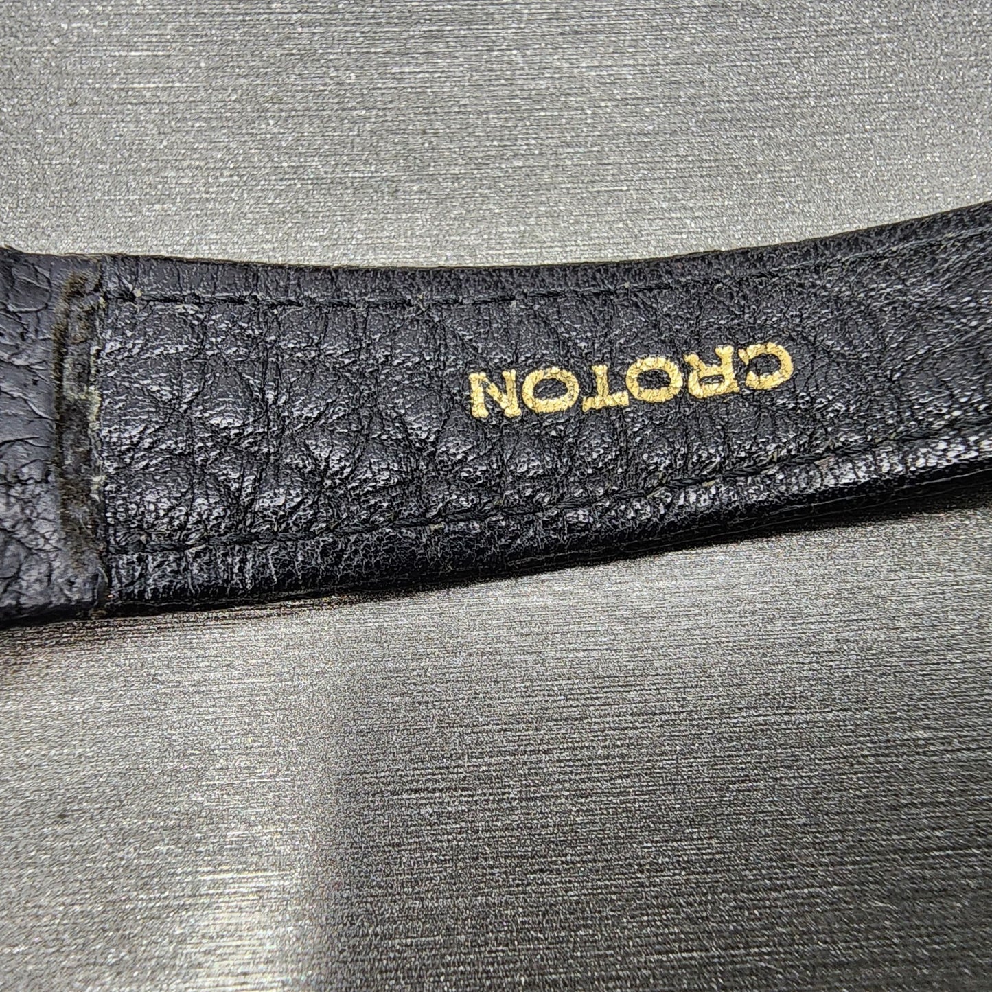 NOS Croton Watch Women 30mm Black Dial Black Tone Date Round New Battery