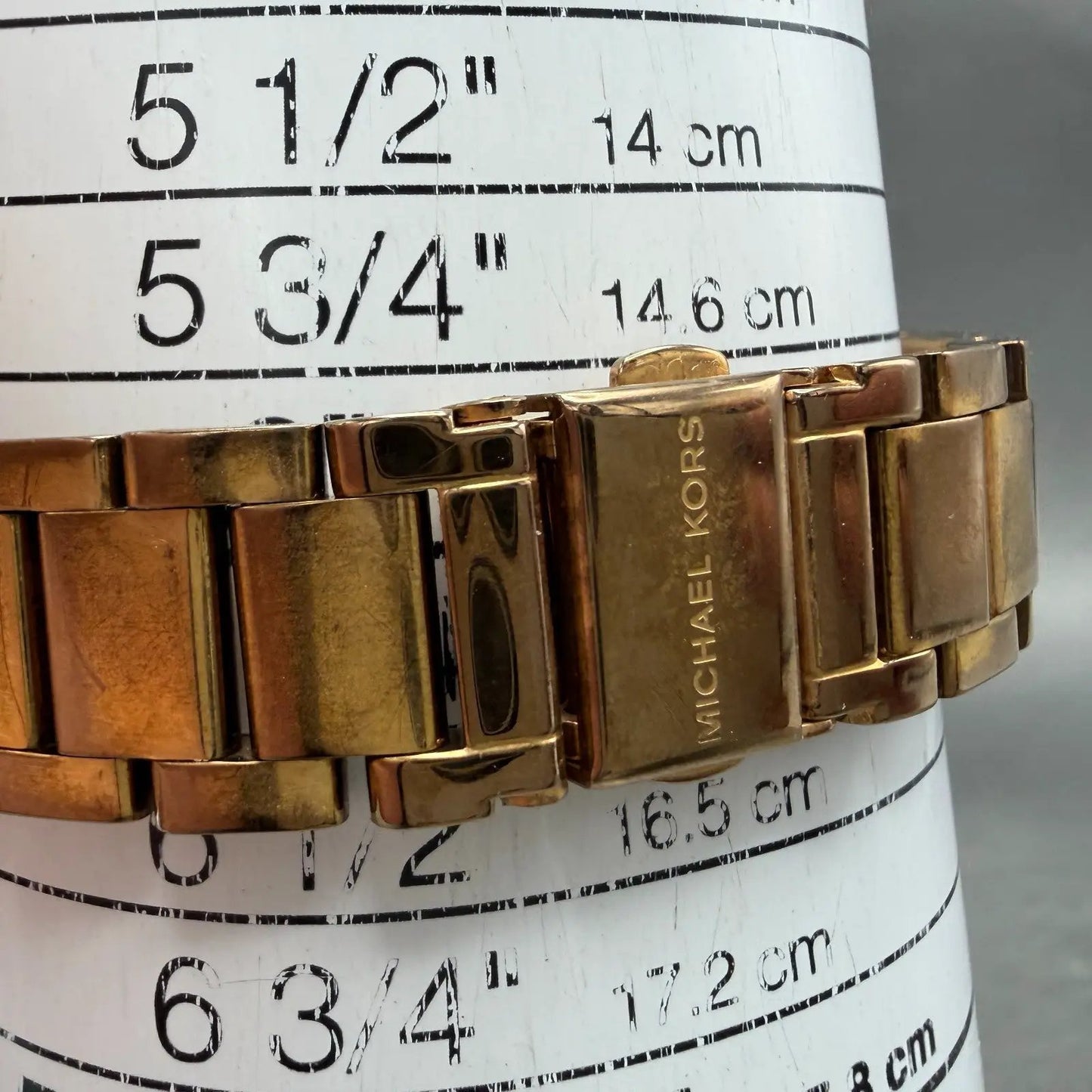 Michael Kors Mini Parker Watch Women 33mm MOP Dial Rose Gold Tone Daydate NewBat10