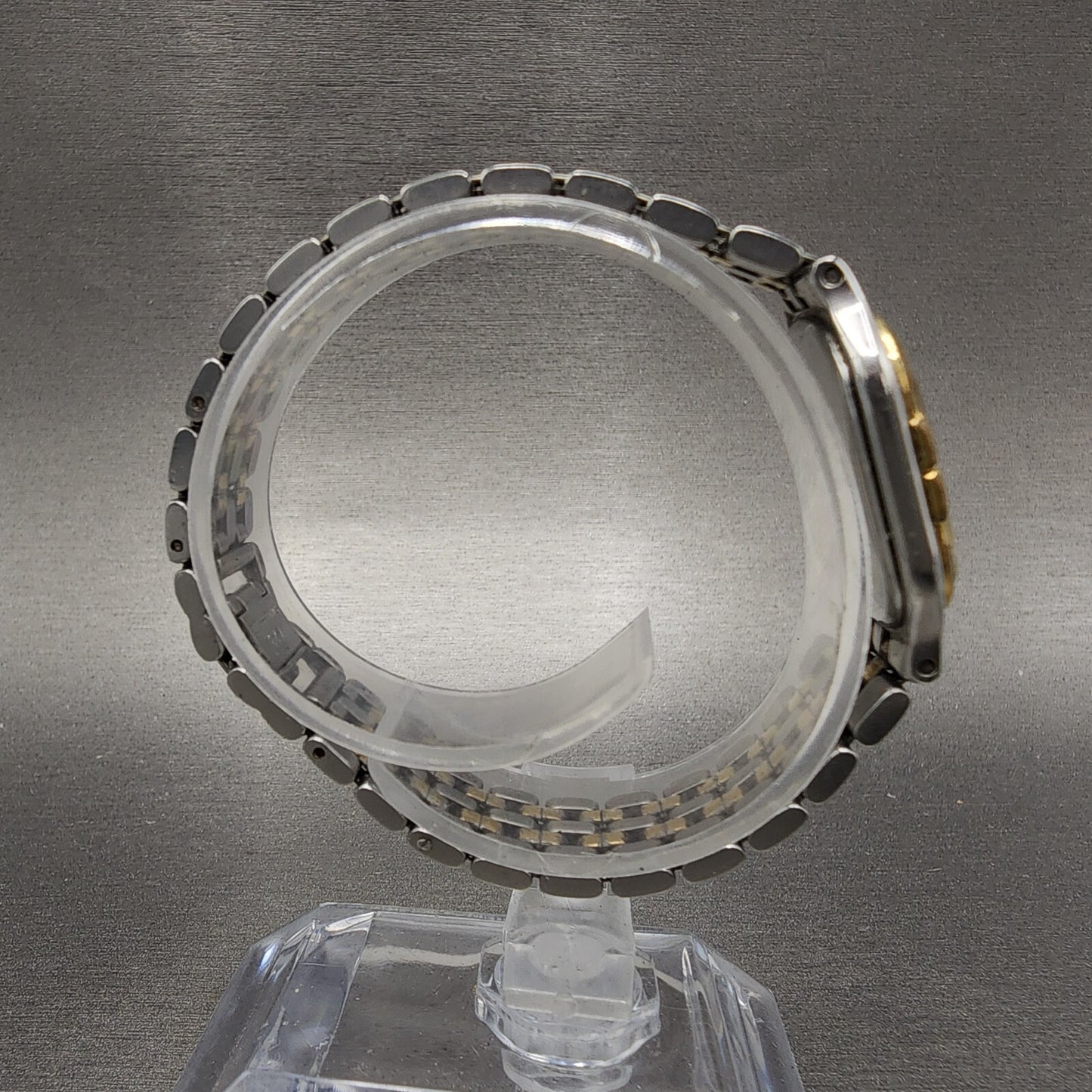 Movado Watch Women 21mm Silver Dial Two Tone Rectangle 88-25-427 PARTS