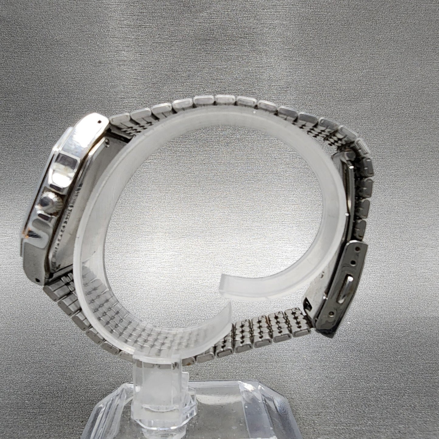 Seiko Alba Watch Men 33mm Silver Dial Silver Tone Daydate 7n33-k003 New Battery