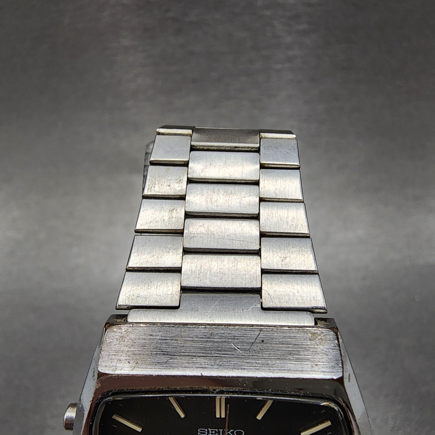 Seiko Analog Digital Watch Men 30mm Gray Dial Steel Rectangle H601-5060 New Batt
