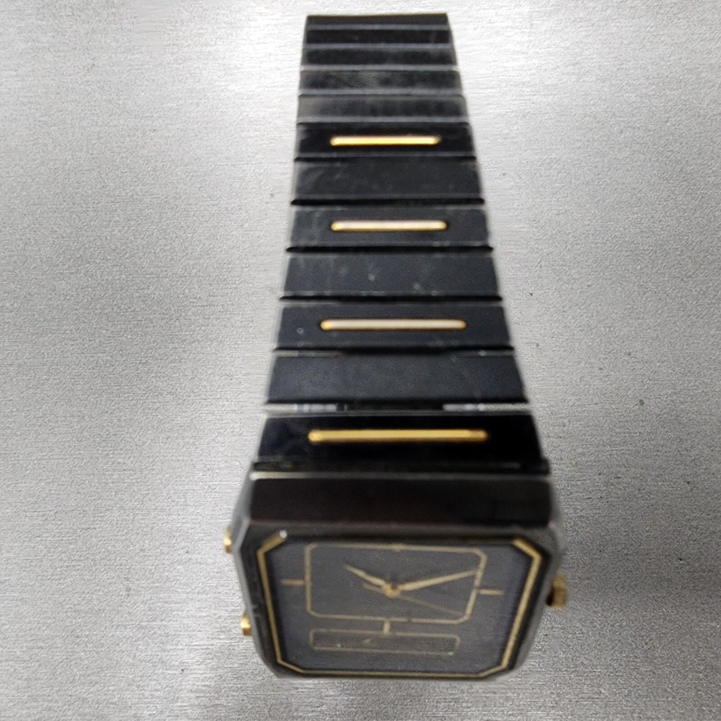 Seiko Watch Men Black Gold Tone Analog Digital Alarm Chrono 28mm H449-5310 PARTS