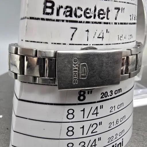 Seiko 5 Automatic Watch Women 24mm Silver Dial Steel Daydate 4207-01B0 Runs VTG11