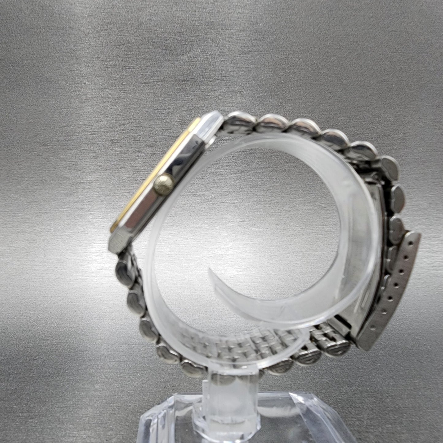 VTG Seiko Watch Men 30mm Silver Dial Two Tone Octagon 6430-5269 New Battery