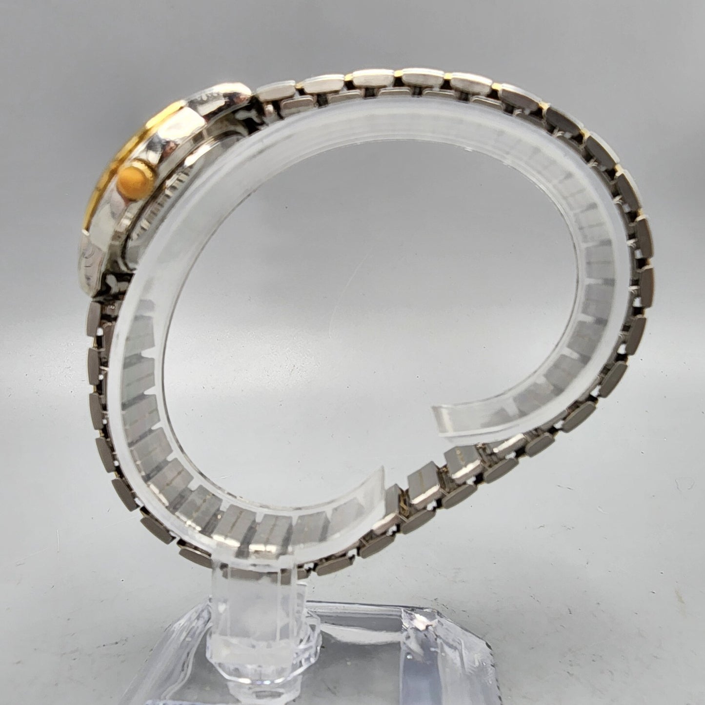 Pulsar Watch Women 22mm Silver Dial Two Tone Date Round VJ22-X025 New Battery