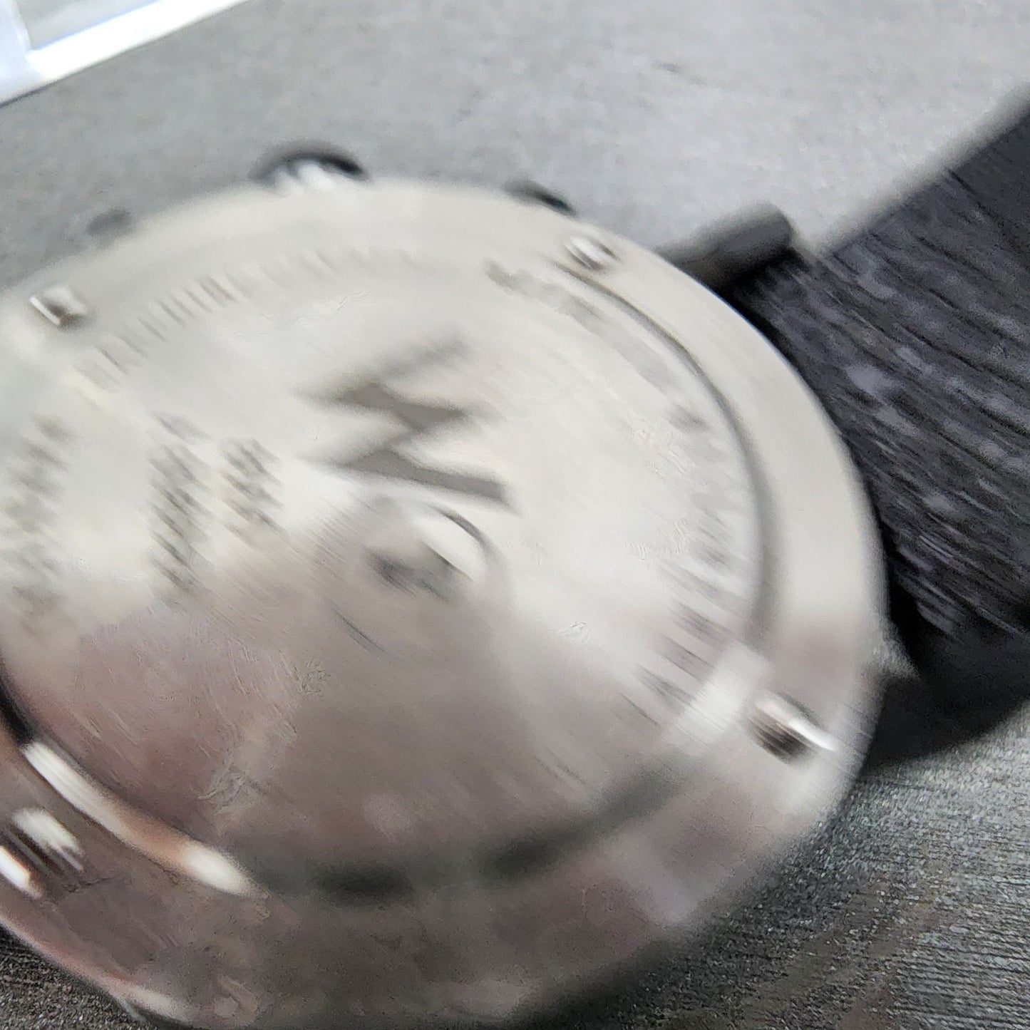 Raymond Weil W1 Chronograph Watch Men 38mm Black Dial Steel Date READ!! New Batt