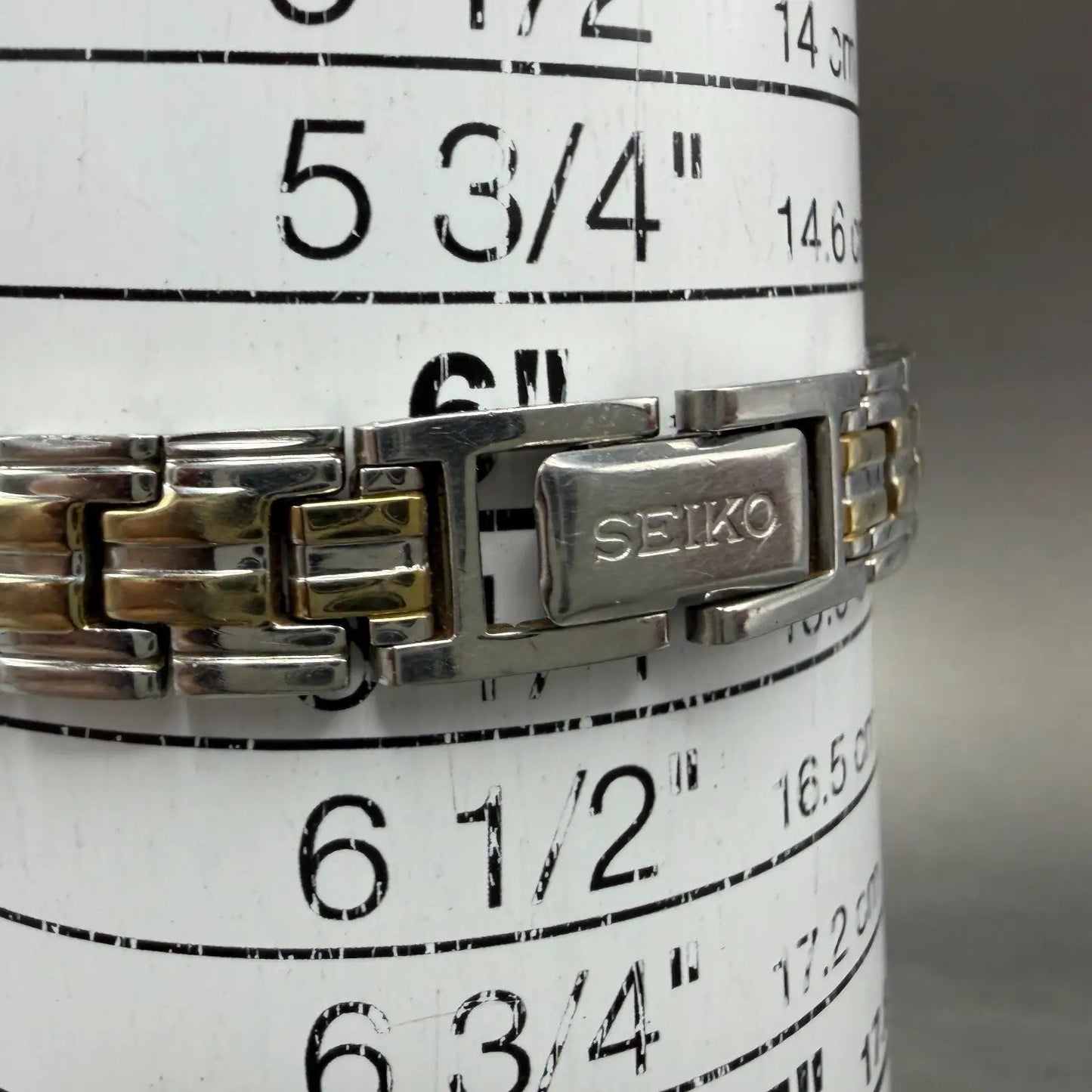 Seiko Watch Women 16mm Blue Dial Two Tone Oval Vintage 1N00-0HZ0 New Battery10