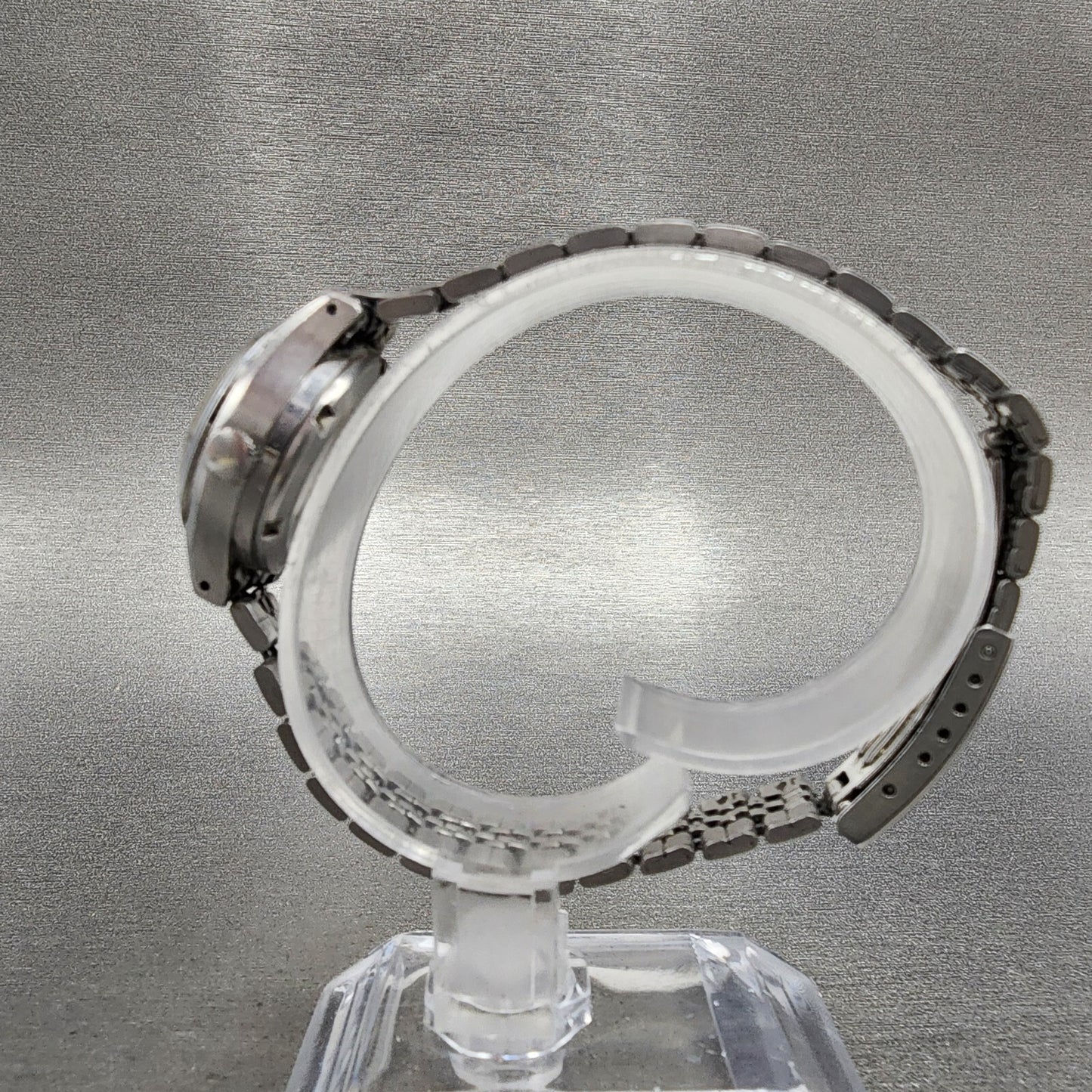 Seiko Automatic Watch Women 23mm Silver Dial Silver Tone Date 4205-0160 Runs