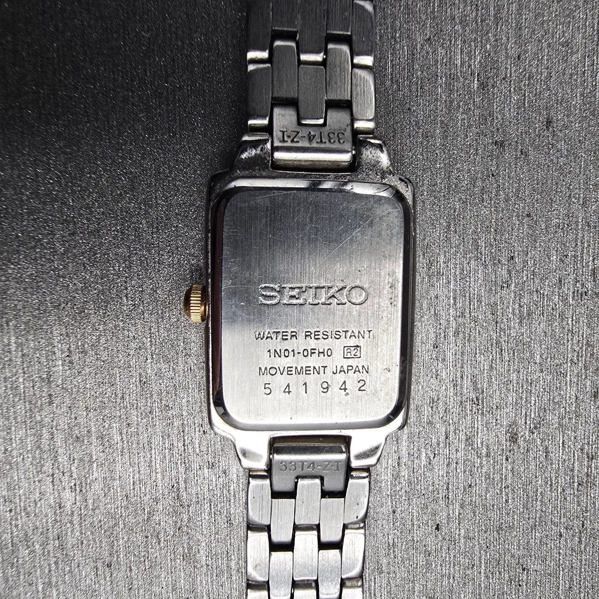 Seiko Tank Watch Women 16mm White Dial Silver Tone Rectangle 1N01-0FH0 New BatKL10