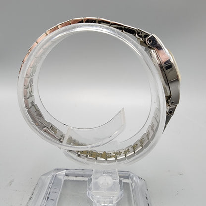 VTG Pulsar Watch Women Silver Tone Silver Dial 16mm Rectangle V230-5340 New Batt