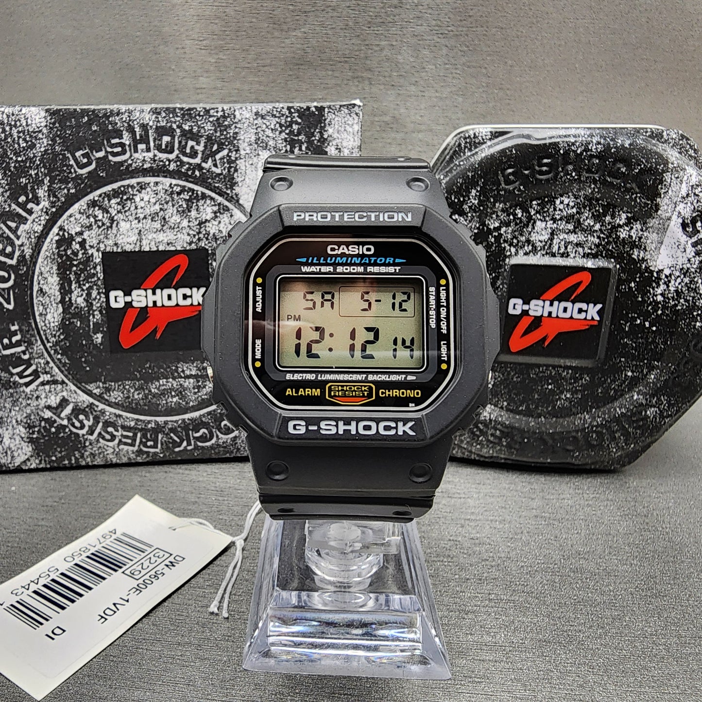 Casio G-Shock DW-5600E Watch Men 44mm Digital LCD Black Case