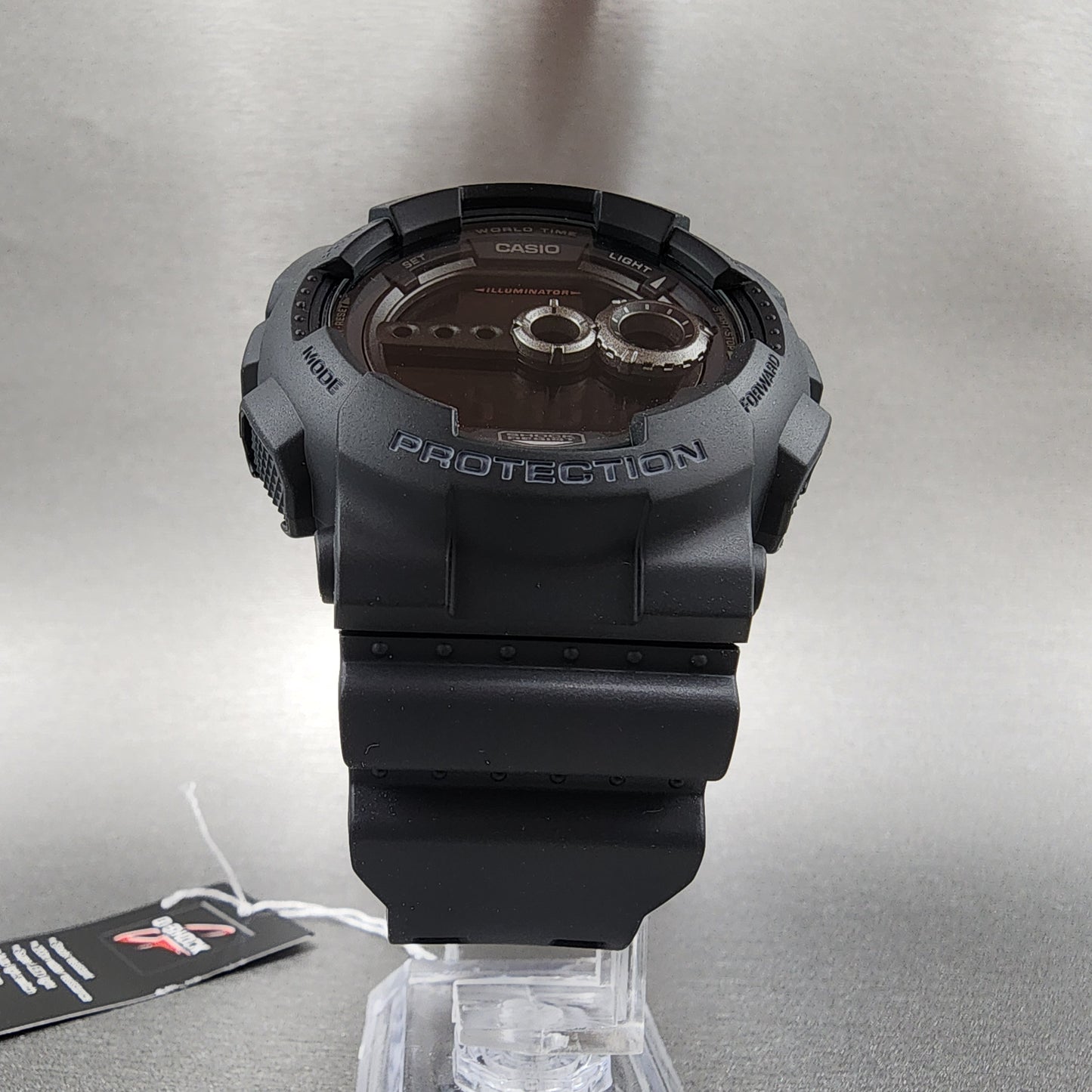 Casio G-Shock GD-100 Watch Men 51mm Black Resin Case Digital World Time Alarm Timer