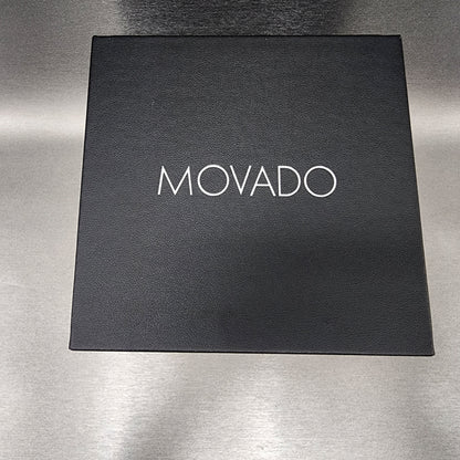 Movado Vizo Automatic Watch Men 44mm Carbon Fiber Dial Steel Date Round 0607543