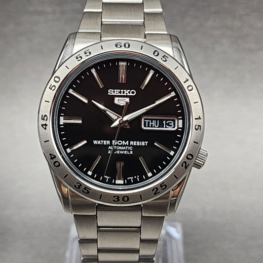 Seiko 5 Automatic Watch SNKE01 36.5mm Black Dial Daydate Stainless Steel