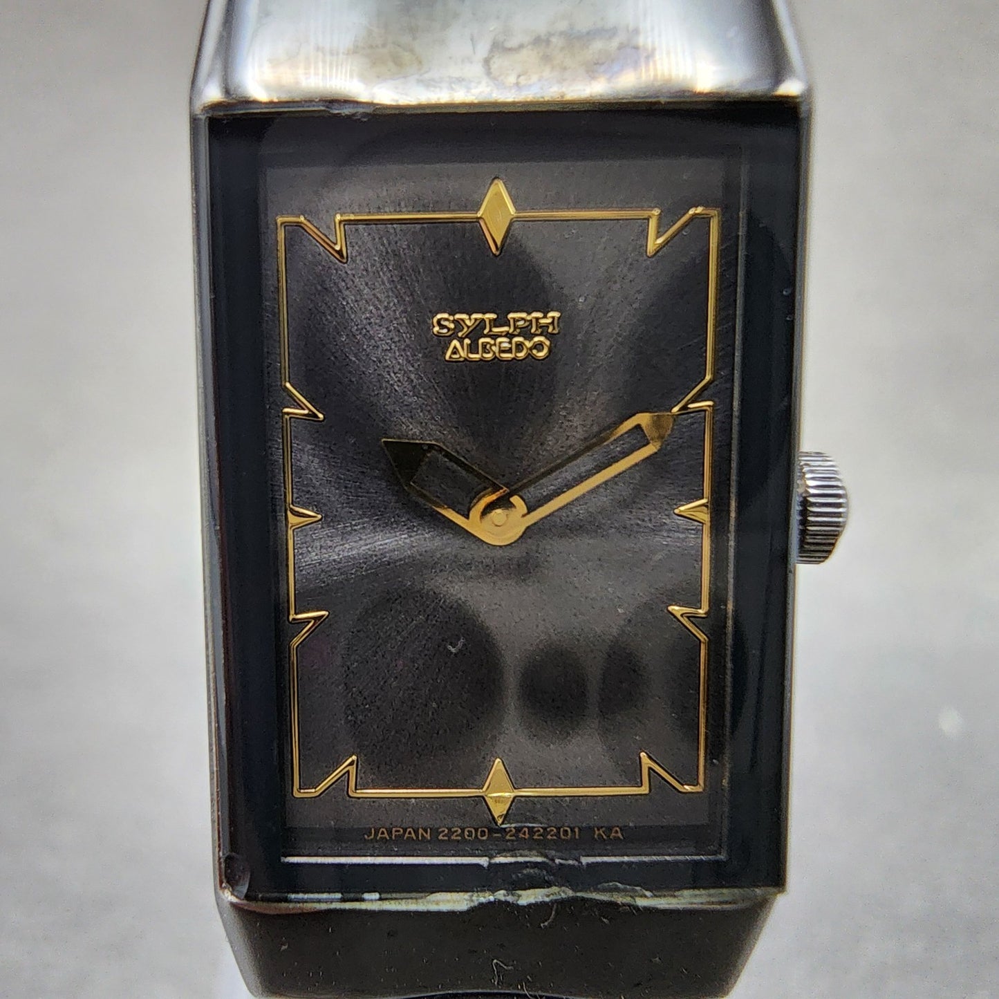 Citizen Sylph Albedo Tank Watch Women 16mm Black Dial Black Tone New Battery1