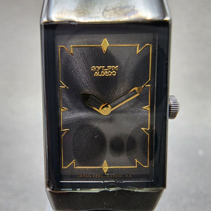 Citizen Sylph Albedo Tank Watch Women 16mm Black Dial Black Tone New Battery1