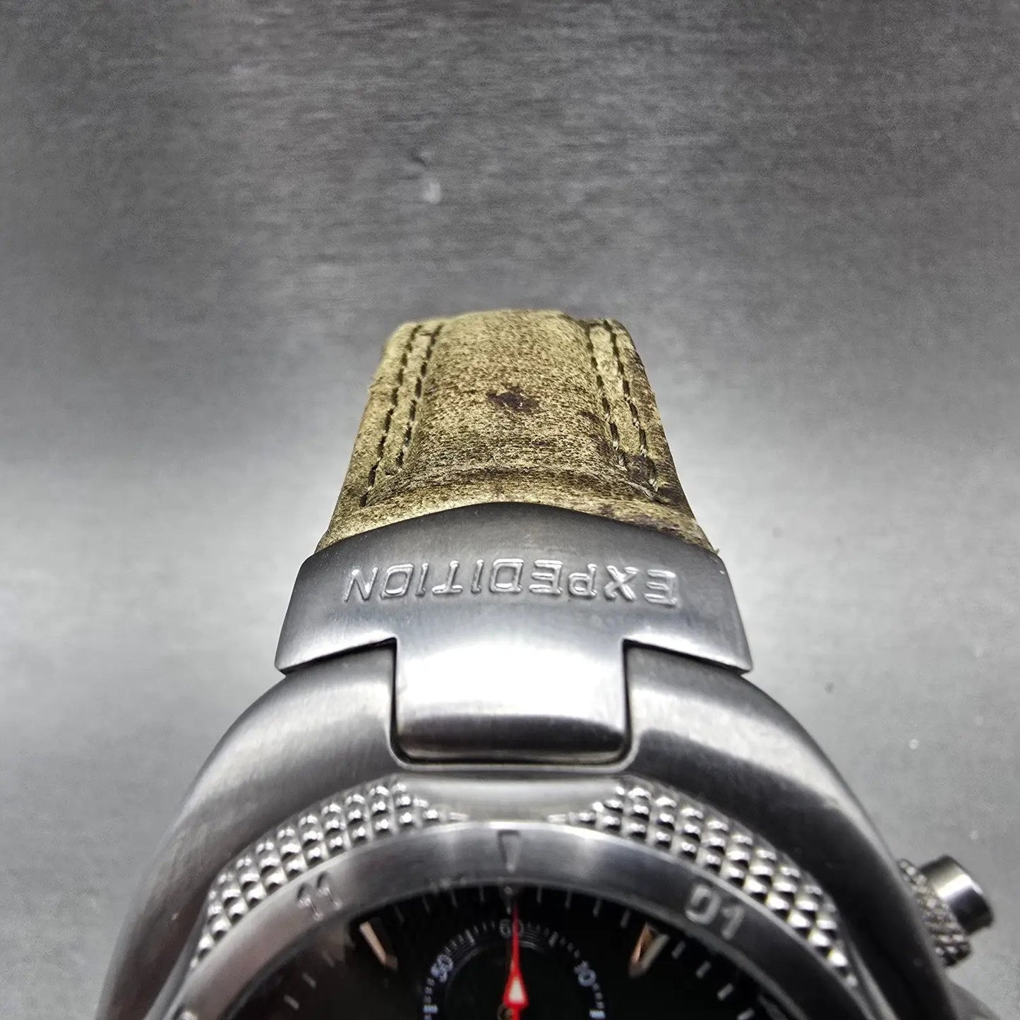 Timex Expedition Chronograph Watch Men 39mm Green Dial Steel Date New Battery4