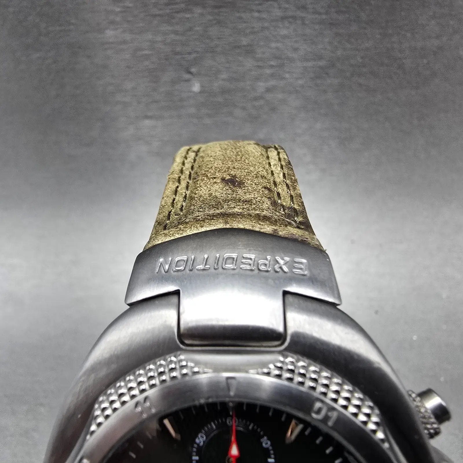 Timex Expedition Chronograph Watch Men 39mm Green Dial Steel Date New Battery4