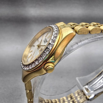 Citizen Watch Women 26mm MOP Dial Gold Tone Daydate Gemmed 1002-S044456 New Batt2