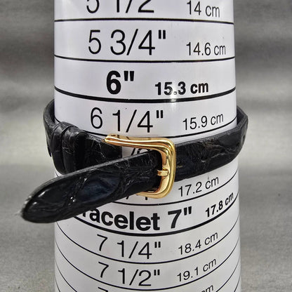 Seiko Exceline Watch Women 22mm Black Dial Gold Tone Round 7321-0770 New Battery9