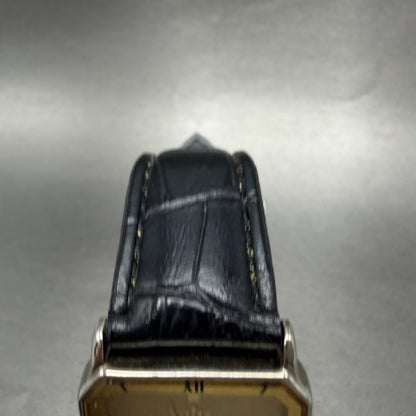 Seiko Tank Watch Men 26mm Champagne Dial Gold Tone Rectangle 5Y31-5110 PARTS5