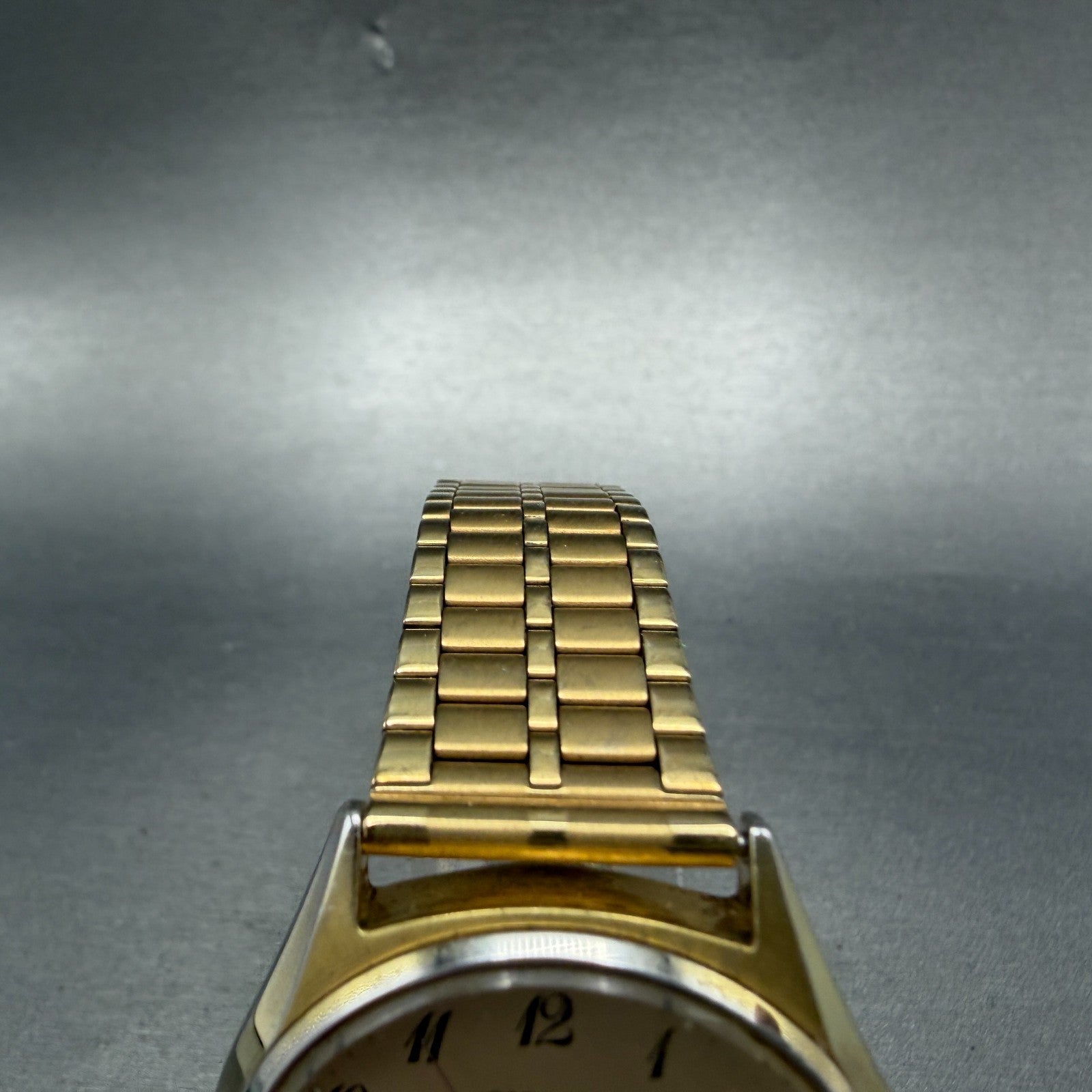 Citizen CQ Watch Men 36mm Champagne Dial Gold Tone Daydate 4-212088 PARTS VTG5