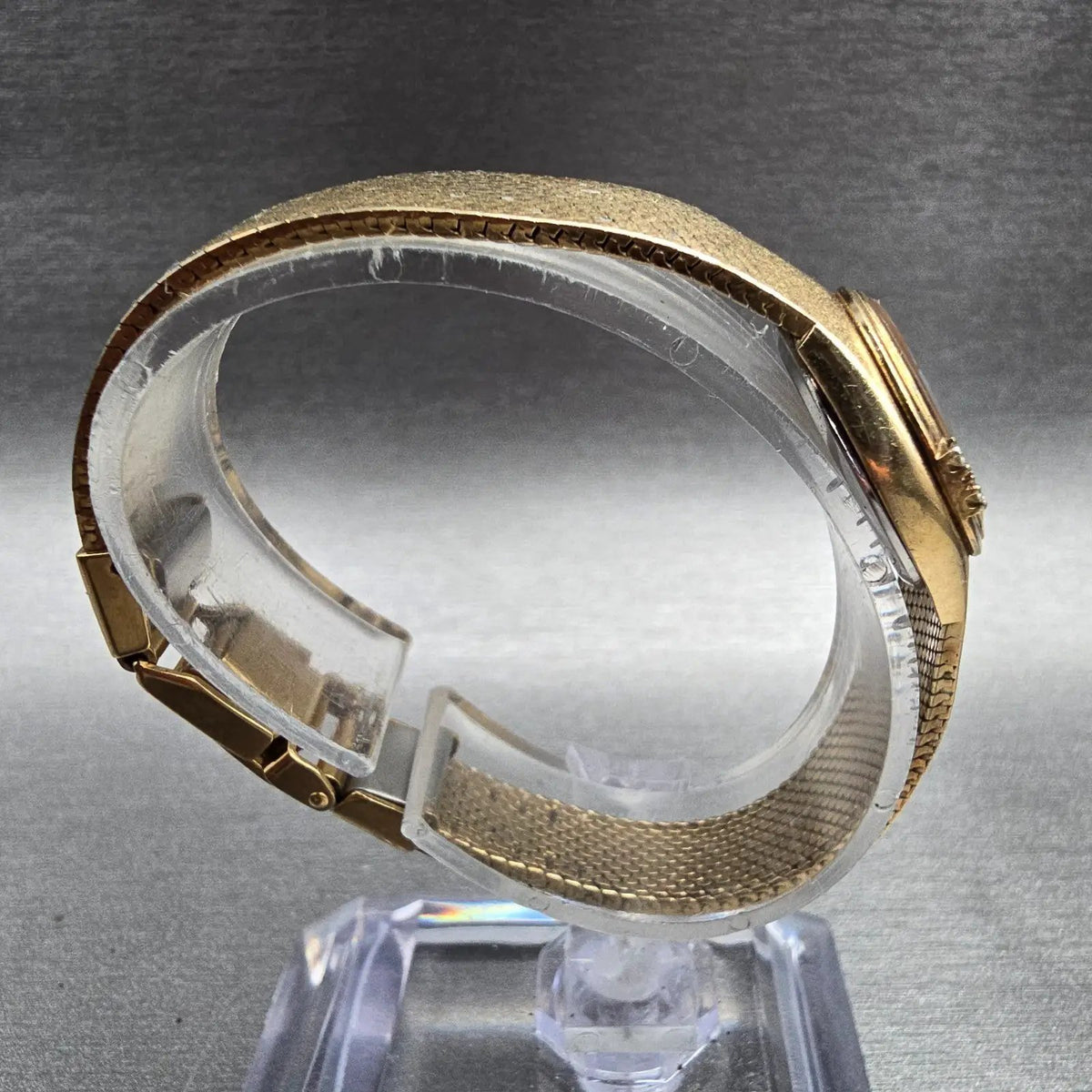Seiko Lassale Watch Women 20mm Bronze Dial Gold Tone Diamonds 1400-6599 New Batt8