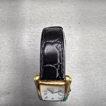 Seiko Tank Watch Women 21mm White Dial Gold Tone Rectangle 4N00-6950 New Battery4
