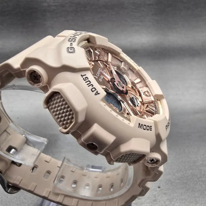 Casio G-Shock GMA-S120MF Watch Women 45mm Rose Gold Dial Alarm Chrono New Batt3