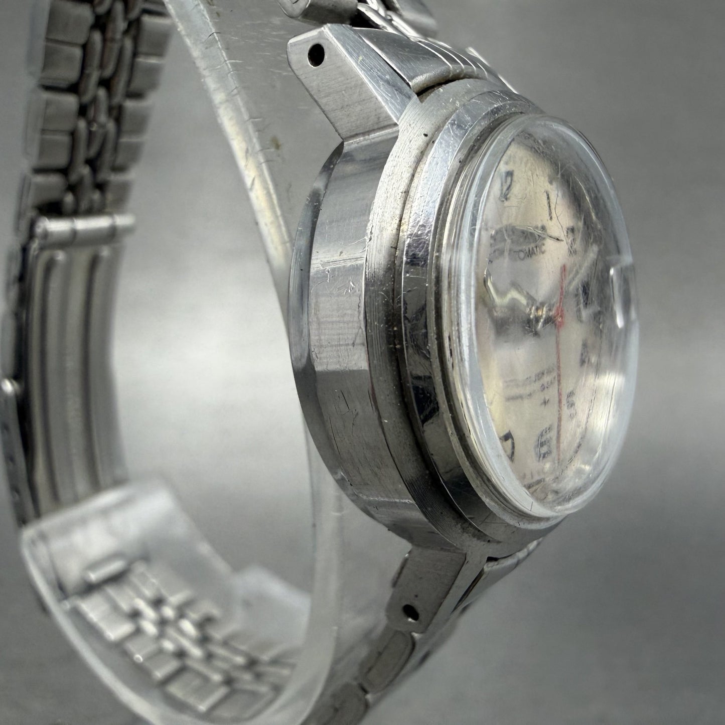 Seiko Automatic Watch Women 24mm Silver Dial Silver Tone Date 22050599 Runs3