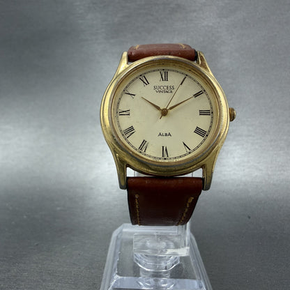 Seiko Alba Success Watch Men 31mm Champagne Dial Gold Tone V721-6A30 PARTS6