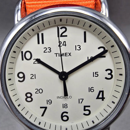 Timex Weekender Watch Men 38mm White Dial Silver Round New Battery T2N6522