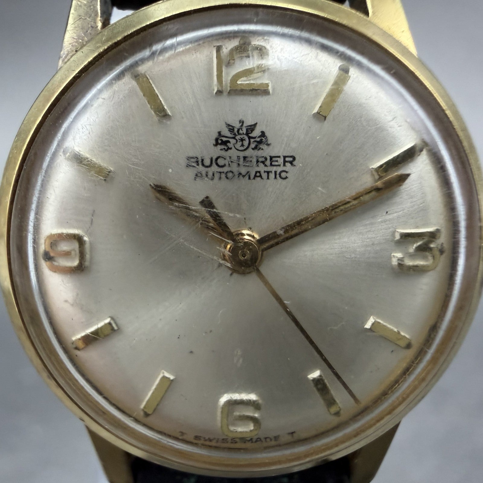 Bucherer Automatic Watch Women 23mm Silver Dial Gold Plated Runs Vintage1