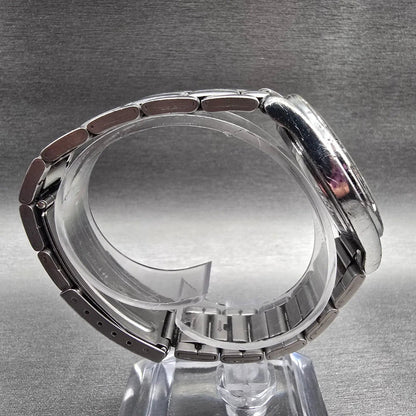 Seiko Alba Watch Men 36mm White Dial Silver Tone Round V501-0DA0 New Battery D8