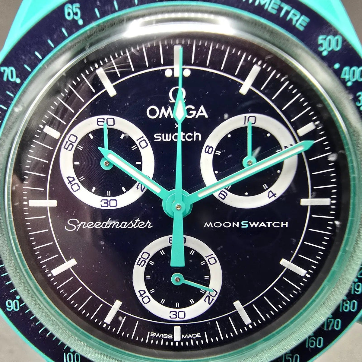 OMEGA x Swatch MoonSwatch Mission to Earth Polar Lights Mens Chronograph Blue1