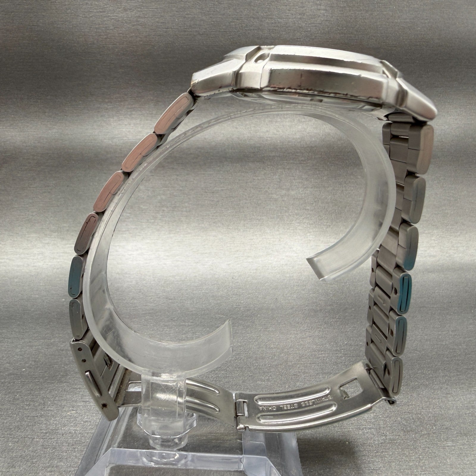 Casio MTP-3036 Watch Men 41mm Blue Dial Silver Tone Date Round PARTS!!!!!!!!!!!!3