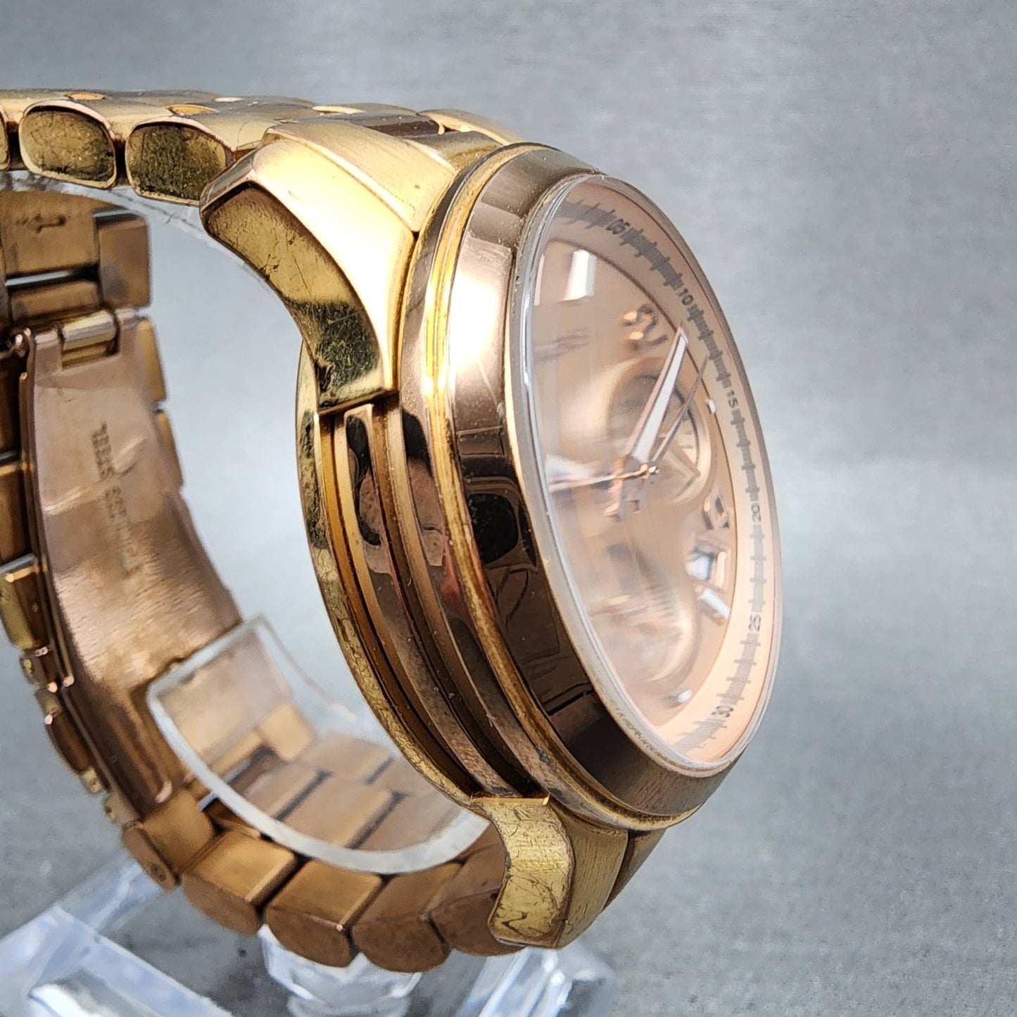 Michael Kors Runway Chronograph Watch Women 38mm Rose Dial Rose Gold Tone NewBat3