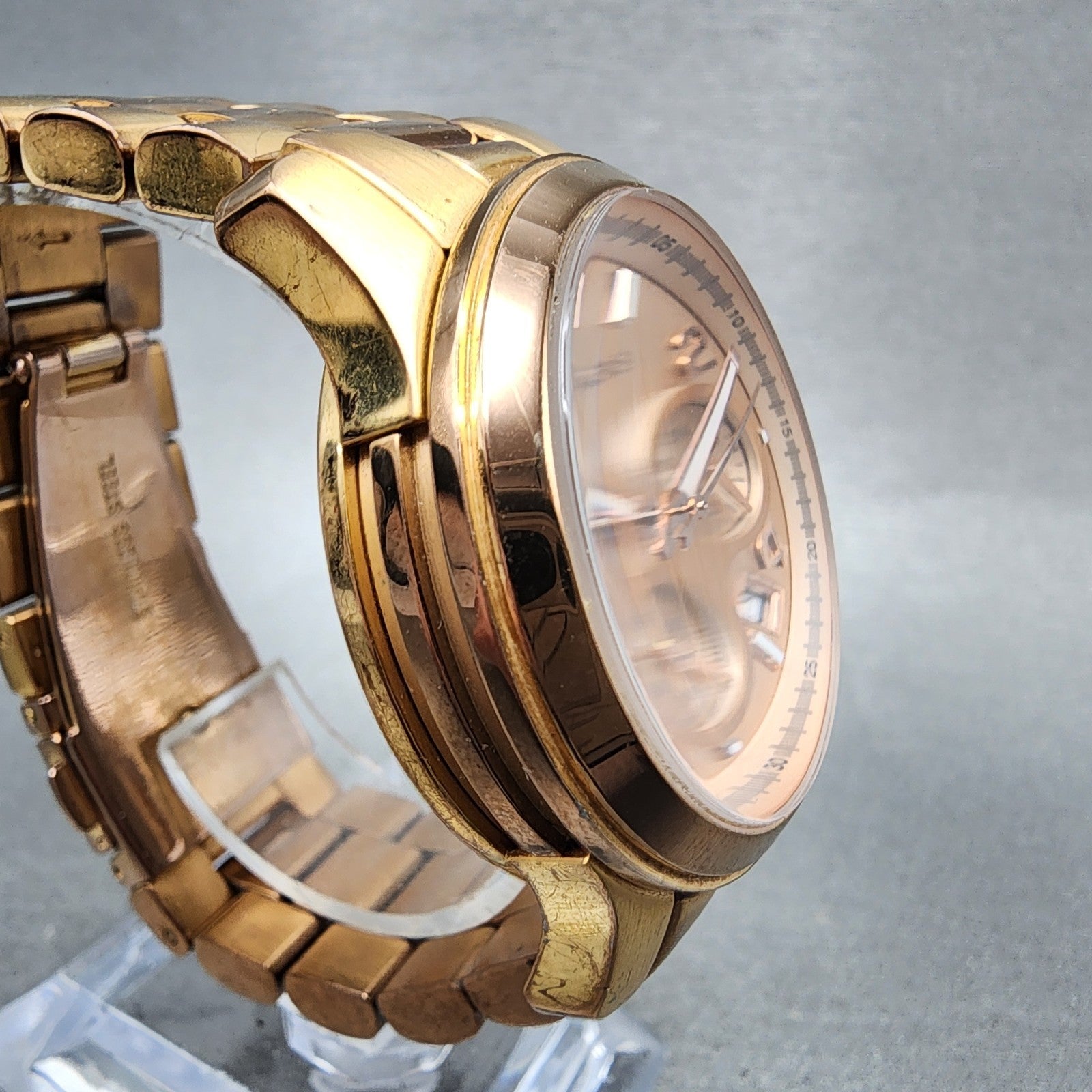 Michael Kors Runway Chronograph Watch Women 38mm Rose Dial Rose Gold Tone NewBat3