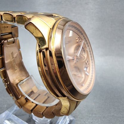 Michael Kors Runway Chronograph Watch Women 38mm Rose Dial Rose Gold Tone NewBat3