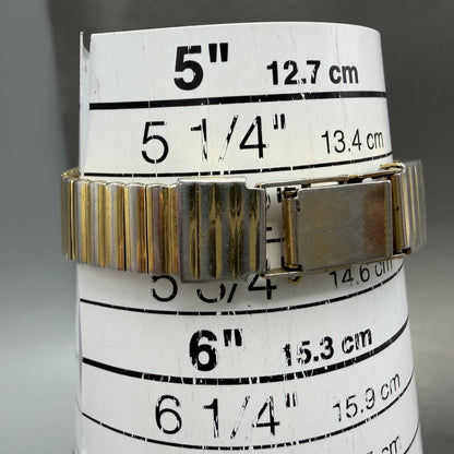 Seiko Watch Women 14mm Champagne Dial Gold Tone Rectangle 1E20-5099 New Battery10